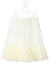 Il Gufo Kids' Tiered Tulle Skirt In Yellow