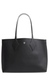 Mcm Shopper Project Medium Leather Tote Bag In Black