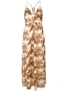 Nanushka Eden Cutout Printed Cotton-voile Maxi Slip Dress In Neutrals
