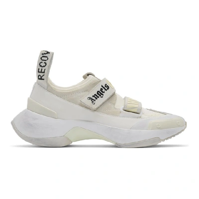 Palm Angels Recovery Leather And Suede Trainers In White