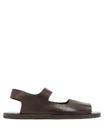 Marsèll Sandello Grained-leather Sandals In Brown