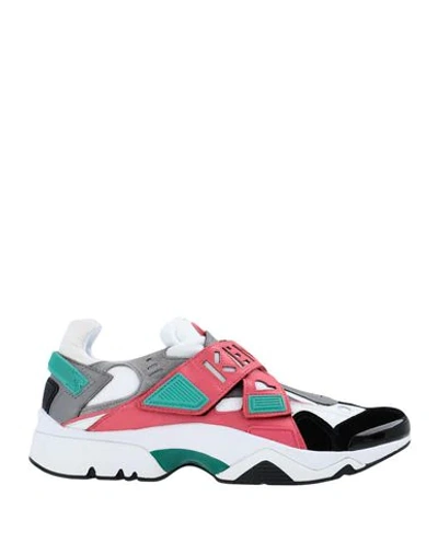 Kenzo Sonic Coral Leather Sneaker With Logoed Velcro ModeSens