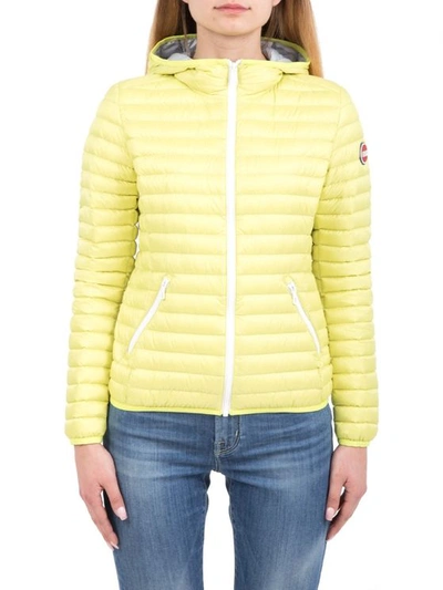 Colmar Slim-fit Down Jacket With Hood In Yellow