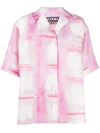 Jacquemus Pink 'la Chemise Vallena' Short Sleeve Shirt In Pink,white,purple