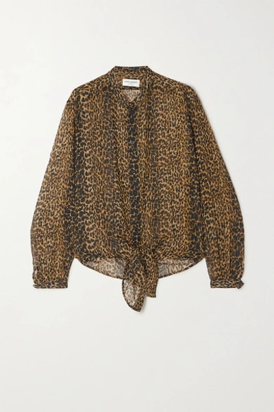 Saint Laurent Saint Laurenmt Leopard Print Shirt