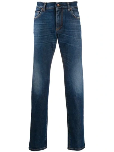 Dolce & Gabbana Stretch Slim Fit Jeans In Blue