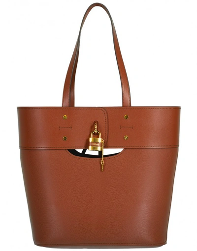 Chloé Hanging Clutch Detail Tote In Moro