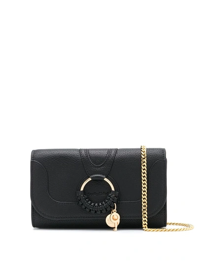 See By Chloé Black Hana Chain Clutch Bag