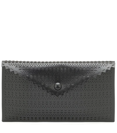 Alaïa Small Louise Arabesque Studded Leather Envelope Clutch In Black