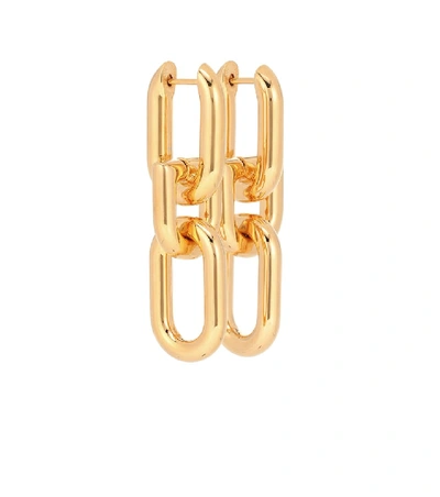 Balenciaga Brass Earrings In Gold