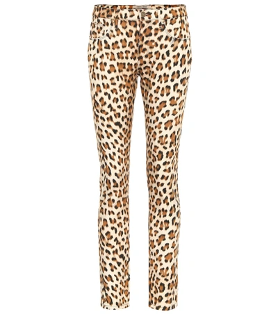 Roberto Cavalli Leopard-print High-rise Skinny Jeans In Neutrals