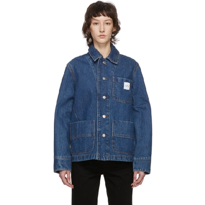 A.p.c. X Carhartt Denim Jacket In Ial Indigo