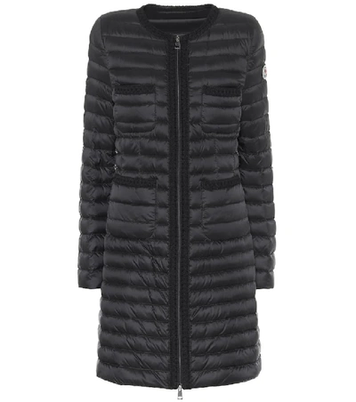 Moncler Chartreuse Down Coat In Black | ModeSens