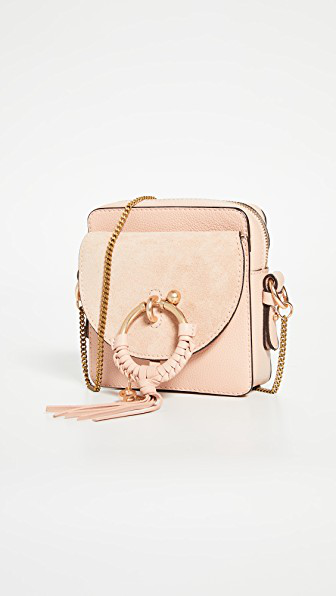See By ChloÉ Mini Joan Suede & Leather Crossbody Bag In Powder | ModeSens