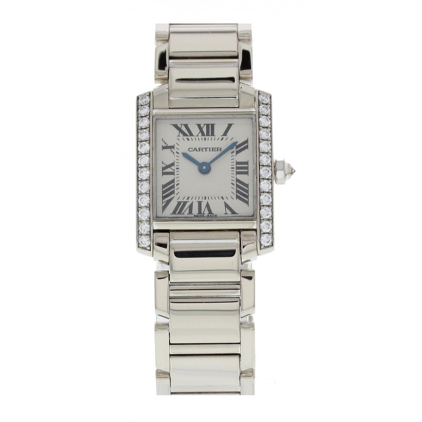 cartier tank francaise white gold with diamonds