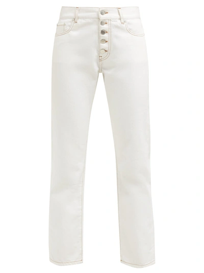Joseph Den Cropped High-rise Straight-leg Jeans In White