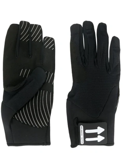 Off-white Active Stretch-jersey And Mesh Gloves In Black