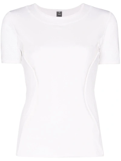 Adidas Originals Mesh-panelled T-shirt In White