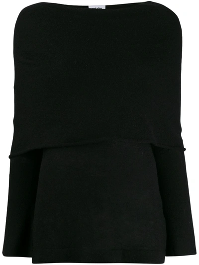 Each X Other Layered Brushed Knitted Jumper In Black