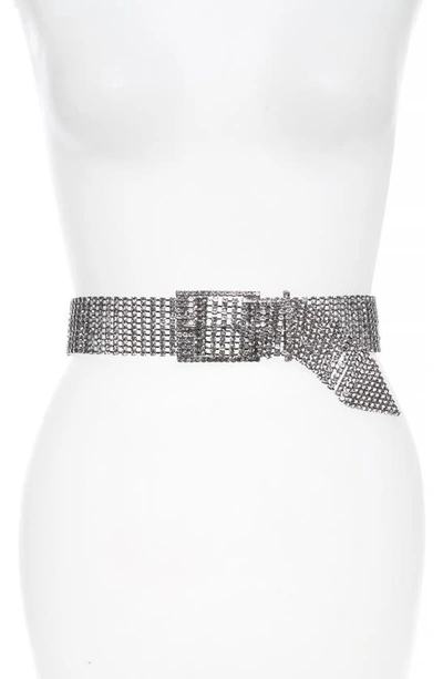 B-low The Belt Farah Crystal Belt In Silver