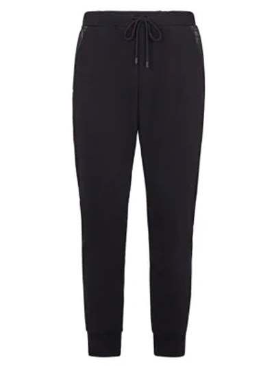 Fendi Pantaloni Sportivi In Misto Cotone Con Logo Ff In Black