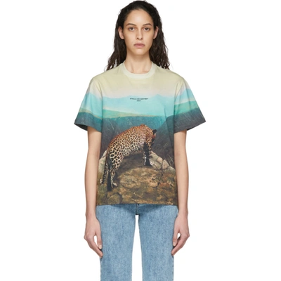 Stella Mccartney 多色 2001 Leopard T 恤 In Brown,light Blue,beige