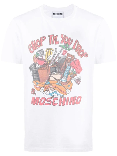 Moschino Shop Till You Drop T-shirt In White