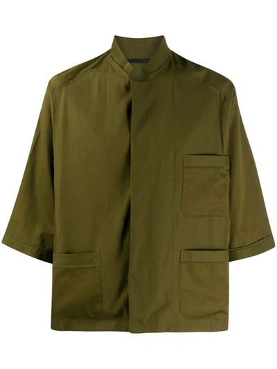 Haider Ackermann Multiple Pocket Boxy-fit Shirt In Green