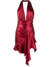 Alexandre Vauthier Sleeveless Plunge Style Dress In Red