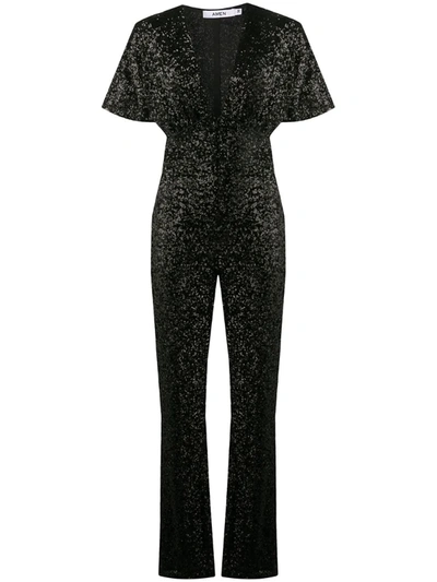 Amen Deep V-neck Jumpsuit In Black