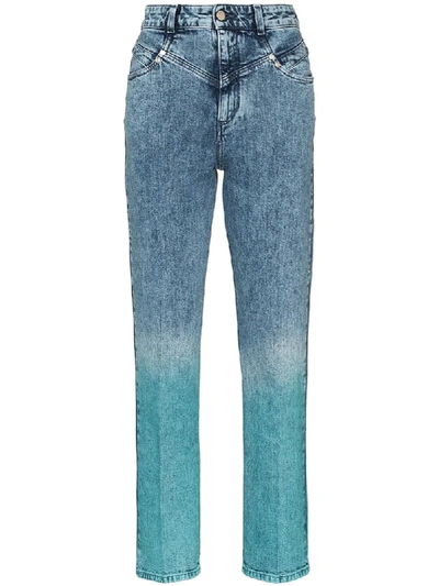 Stella Mccartney High-waisted Ombre Jeans In Blue