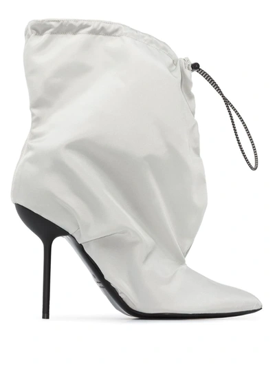 Ben Taverniti Unravel Project Grey 100 Drawstring Ankle Boots