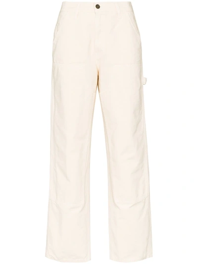 Re/done High-waisted Workman-style Jeans In White