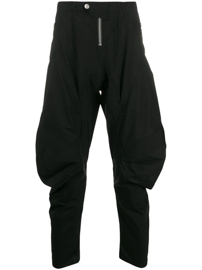 Ben Taverniti Unravel Project High-rise Tapered Trousers In Black