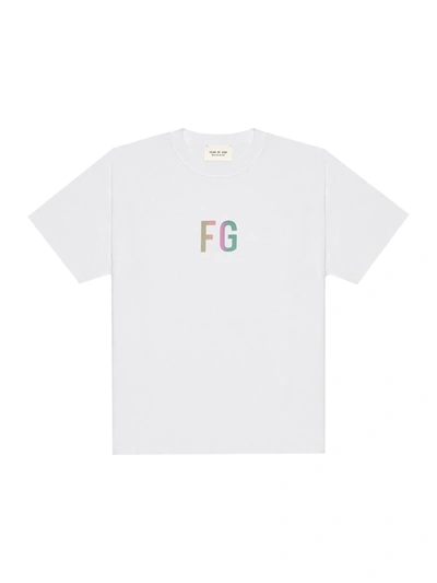 Pre-owned Fear Of God Short Sleeve 'fg' 3m Tee White