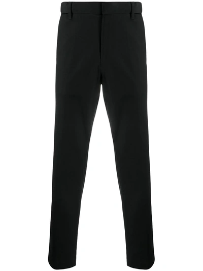 Diesel Mid-rise Cropped Chinos In Black