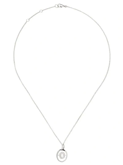 Annoushka 14kt White Gold Diamond Initial O Necklace In 18ct White Gold