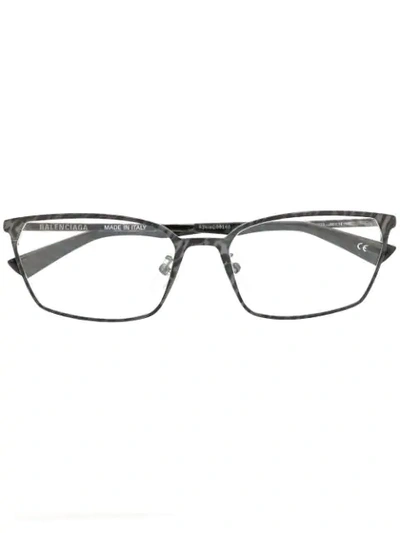 Balenciaga Rectangular-frame Glasses In Black