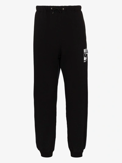 Perks And Mini X P.a.m. Logo Print Cotton Sweatpants In Black