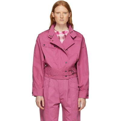 Isabel Marant Étoile Isabel Marant Etoile Pink Zonca Jacket In 40ry Raspbe