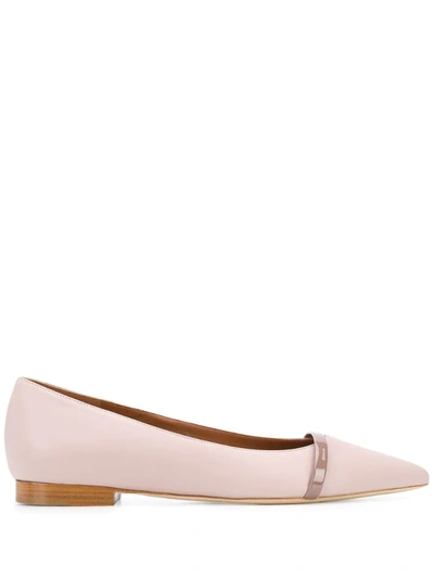 Malone Souliers Pointed Ballerina Flat In Pink