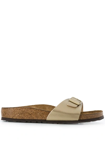 Birkenstock Madrid Moulded-insole Slides In Gold