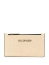 Love Moschino Logo Zipped Wallet In Gold