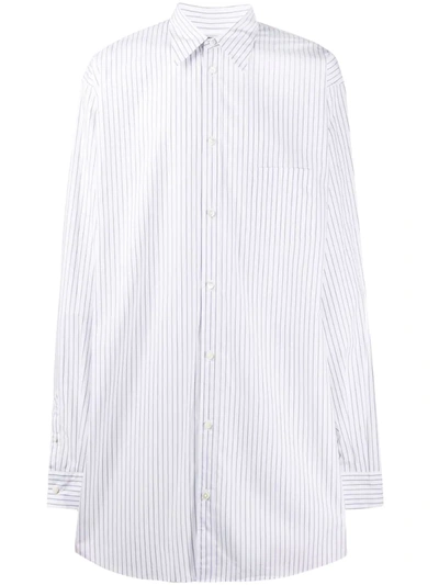 Doublet Striped Print Shirt In White