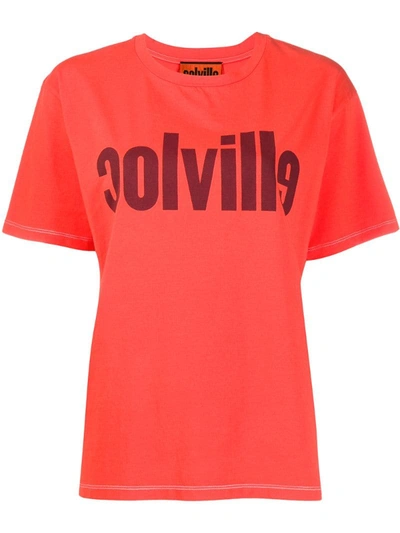 Colville Logo Print Cotton T-shirt In Orange