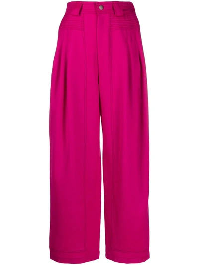 Koché Tapered Loose Fit Trousers In Pink