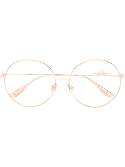 Dior Signatureo2 Round-frame Glasses In Gold