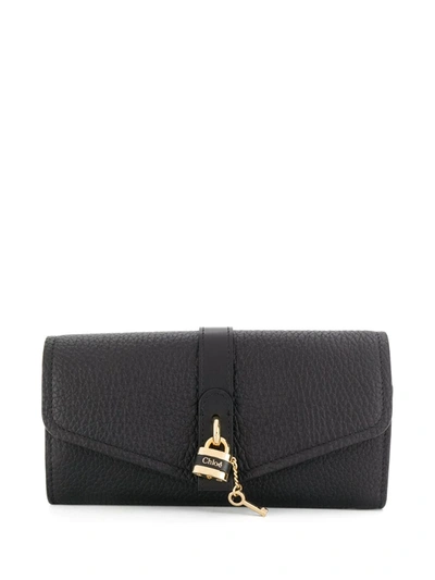 Chloé Padlock Detail Wallet In Black