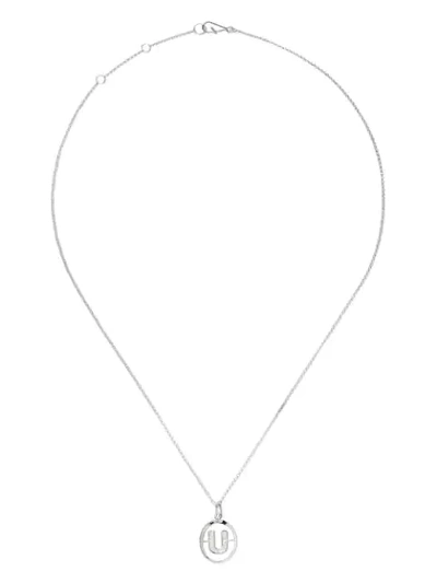 Annoushka 18kt White Gold Diamond Initial U Necklace In 18ct White Gold