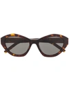 Saint Laurent Slm60 Cat-eye Sunglasses In Havana